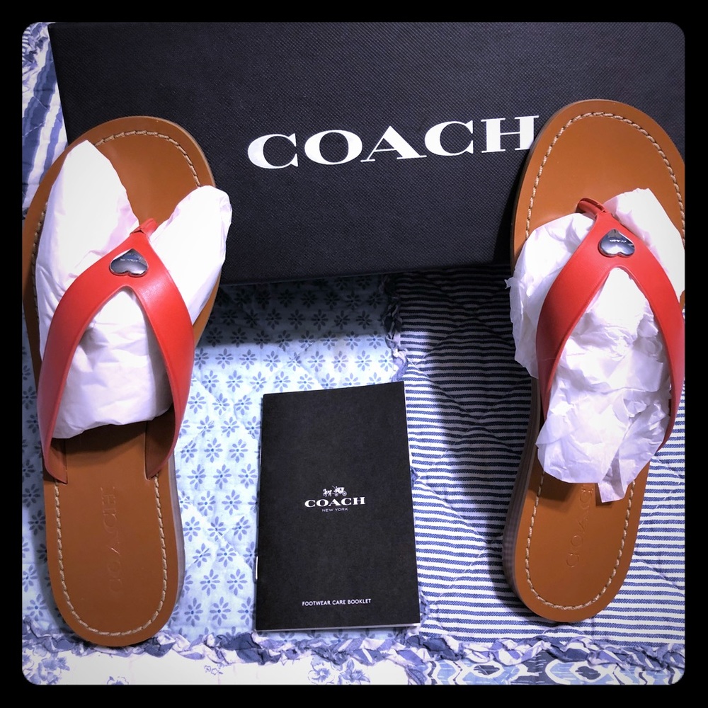 Coach leather sandals